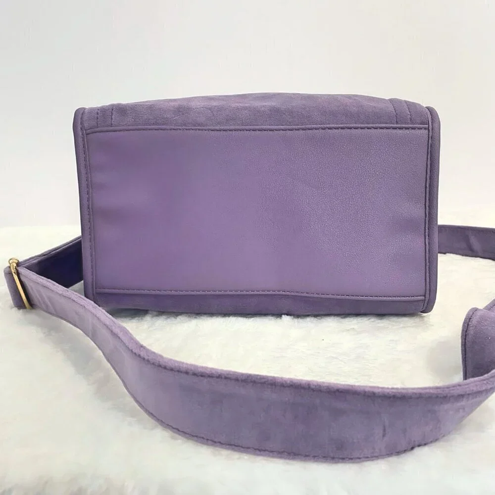 Juicy Couture Dusty Violet Big Spender Heart Charm Mini Tote Bag Satchel NWT